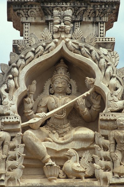 Scultura della dea Sarasvati, Belur, India da Unbekannt