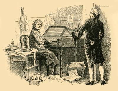 Seduto davanti a un vecchio pianoforte logoro, 1907 da Unbekannt