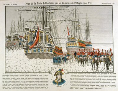Sequestro della flotta olandese da parte delle truppe di Pichegru, gennaio 1795, XIX secolo da Unbekannt
