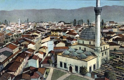 Serbia, Monastir: vista di una moschea, Monastir è ora chiamata Bitola e si trova in Macedonia - Cartolina 1914-1918 da Unbekannt