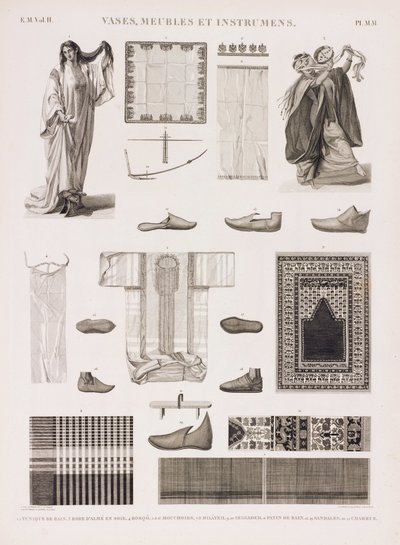 Serie di illustrazioni di abbigliamento tradizionale da Unbekannt