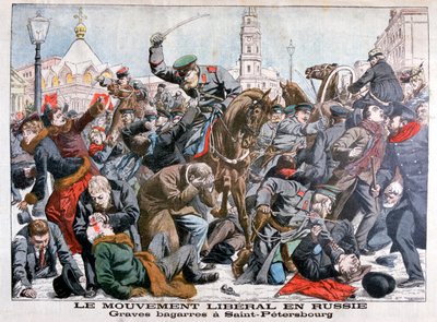 Combattimenti seri del Movimento Liberale in Russia, San Pietroburgo, 1904 da Unbekannt