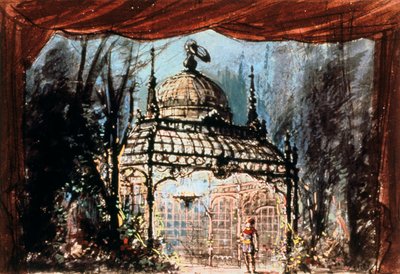 Scenografia per Il flauto magico di Mozart, 1863 da Unbekannt