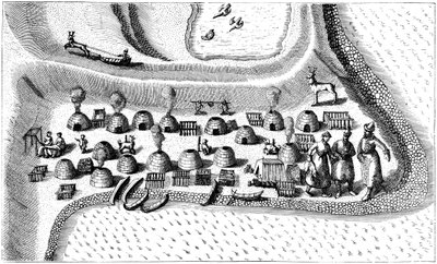Insediamento nella Lapponia russa, 1594 da Unbekannt