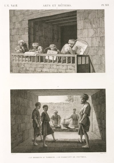 Ricamo e produzione di feltro, Egitto, c 1798 da Unbekannt
