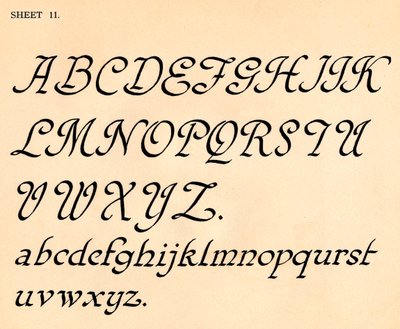 Foglio 11, da un portfolio di alfabeti, 1929 da Unbekannt