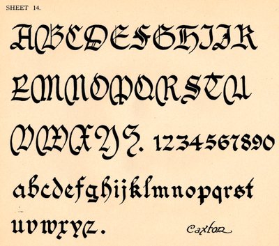 Foglio 14, da un portfolio di alfabeti, 1929 da Unbekannt