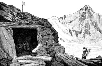 Rifugio costruito dal glaciologo Louis Agassiz, ghiacciaio Aar, Svizzera da Unbekannt