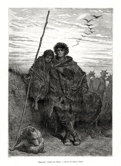 Pastore di Alava, Spagna, 1886 da Unbekannt