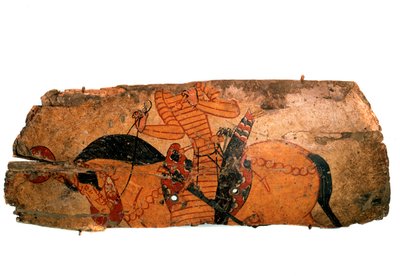 Scudo con cavaliere (dettaglio), fine VII, inizio VIII secolo da Unbekannt