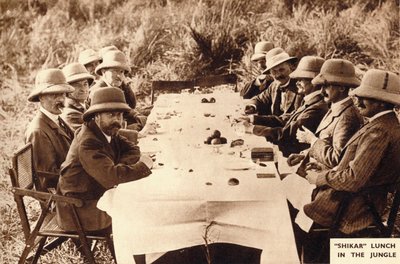 Pranzo di caccia nella giungla, 1911 1935 da Unbekannt
