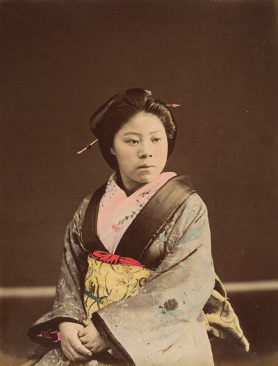 Shin, una famosa ragazza della casa da tè a Yokohama, 1870s da Unbekannt