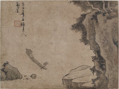 Rapide sotto alte scogliere, forse dinastia Yuan, XIV secolo da Unbekannt