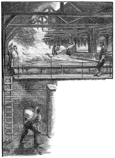 Spalare il sale alle South Durham Salt Works, 1884 da Unbekannt