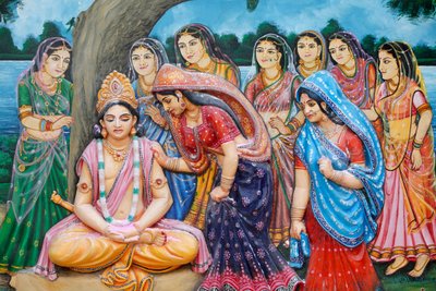 Shree Krishna prende la forma di Gauranga, Vrindavan, India da Unbekannt