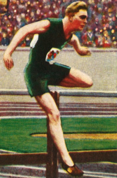 Sid Atkinson del Sudafrica, vincitore dei 110m ostacoli, 1928 da Unbekannt