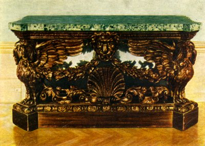 Tavolo laterale in quercia scolpita circa 1730, 1938 da Unbekannt