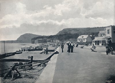 Sidmouth - La passeggiata e la spiaggia, 1895 da Unbekannt