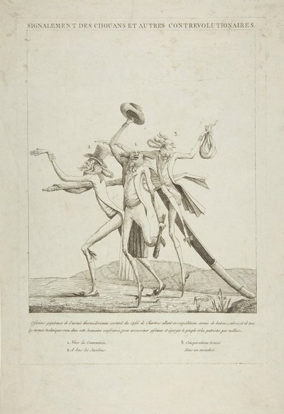 Segnalazione dei Chouans e altri controrivoluzionari, ca. 1793 da Unbekannt