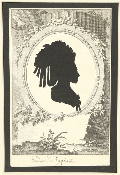 Ritratto in silhouette di Natalia Kirillovna Zagryazyskaya nata Razumovskaya 1747-1837, 1777-1782 da Unbekannt