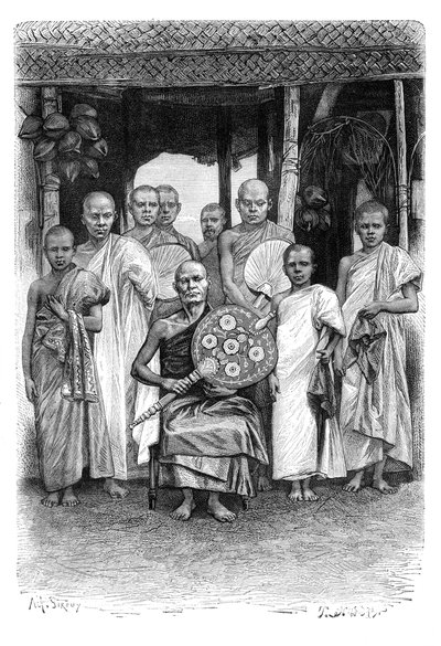 Sacerdoti buddisti singalesi, Sri Lanka, 1895 da Unbekannt
