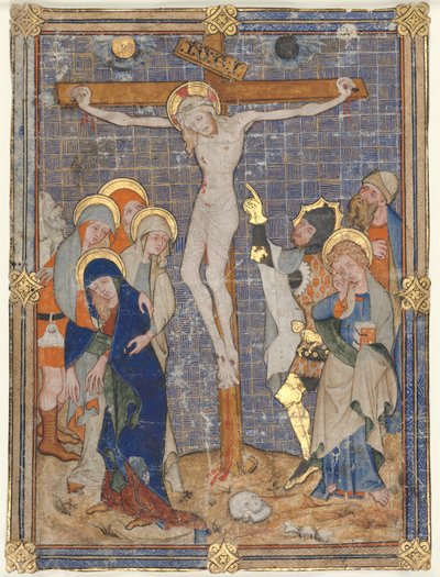 Miniatura singola estratta da un messale: La crocifissione da Unbekannt