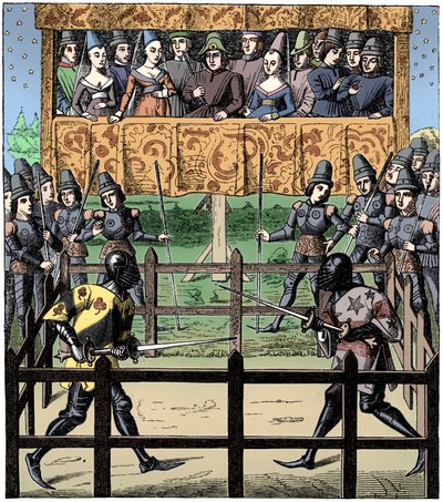 Combattimento singolo, XV secolo, 1849 da Unbekannt