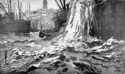 Affondamento della nave mercantile Stamboul, porto di Istanbul, 25 maggio 1915 da Unbekannt