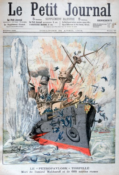 Affondamento della corazzata russa Petropavlosk, Guerra russo-giapponese, 13 aprile 1904 da Unbekannt