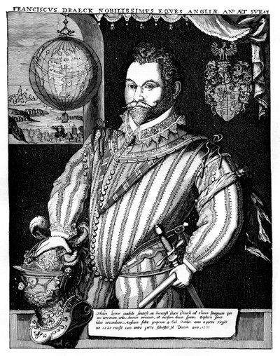 Sir Francis Drake, XVI secolo, 1910 da Unbekannt