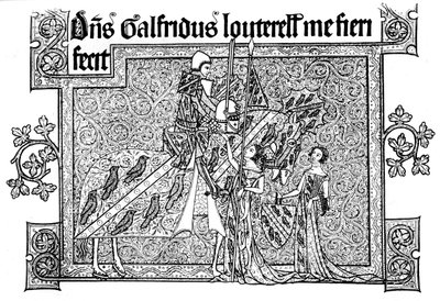 Sir Geoffrey Luttrell, sua moglie e sua nuora da Unbekannt