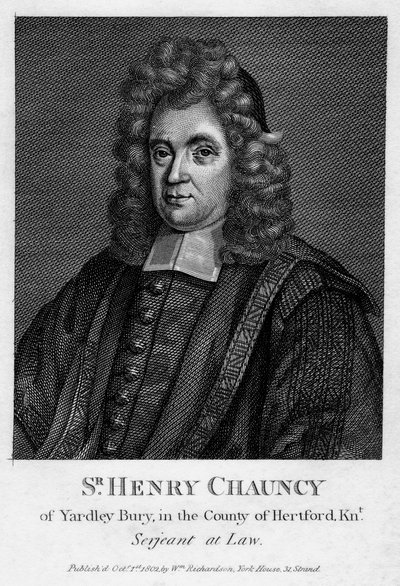 Sir Henry Chauncy, avvocato, educatore e antiquario inglese, 1802 da Unbekannt