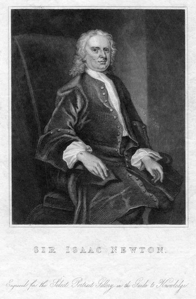 Sir Isaac Newton, matematico, astronomo e fisico inglese, XIX secolo da Unbekannt