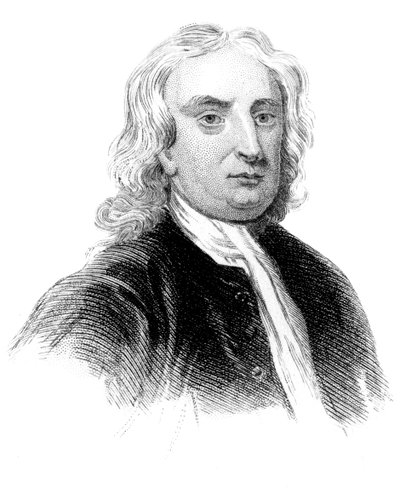 Sir Isaac Newton, fisico, matematico e astronomo inglese, c1850 da Unbekannt