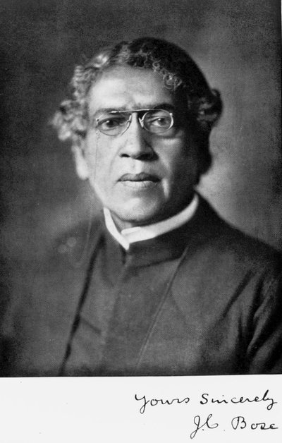 Sir Jagadis C Bose, fisico e botanico indiano, c. 1920 da Unbekannt