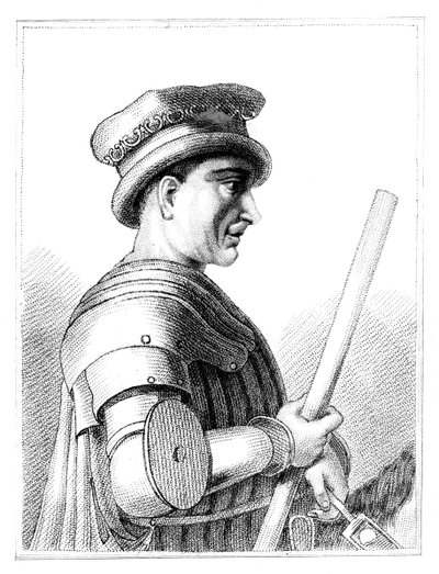 Sir John Hawkwood, mercenario inglese o condottiero in Italia nel XIV secolo, 1819 da Unbekannt