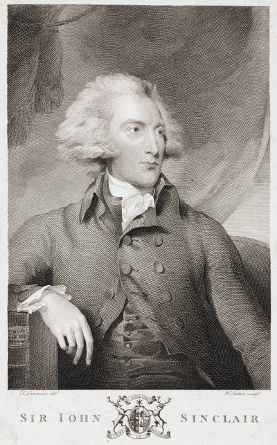 Sir John Sinclair, economista agricolo e statistico scozzese, c. 1790 da Unbekannt