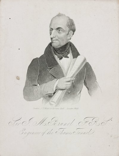 Sir Marc Isambard Brunel, ingegnere e inventore inglese nato in Francia, c 1810 da Unbekannt