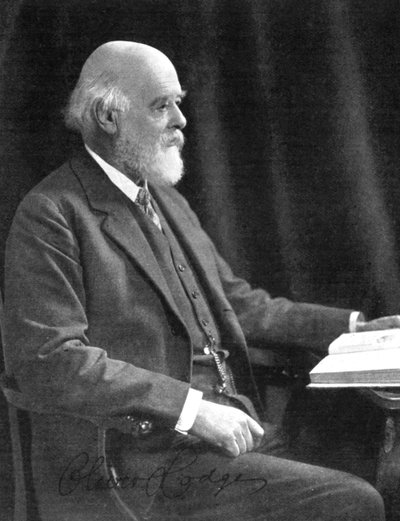 Sir Oliver Joseph Lodge 1851-1940, fisico e scrittore inglese, inizio XX secolo da Unbekannt