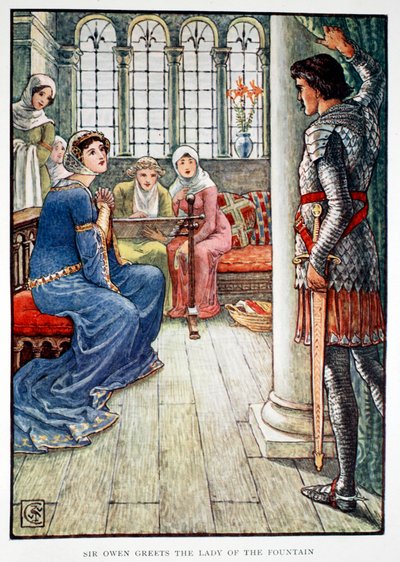 Sir Owen saluta la Signora della Fontana, 1911 da Unbekannt