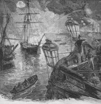 Sir Richard Strachan ha mantenuto per diverse ore un tremendo cannoneggiamento, 1902 da Unbekannt
