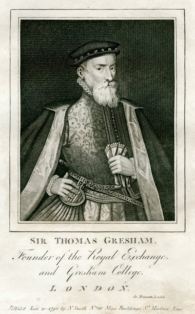 Sir Thomas Gresham, mercante e finanziere britannico da Unbekannt