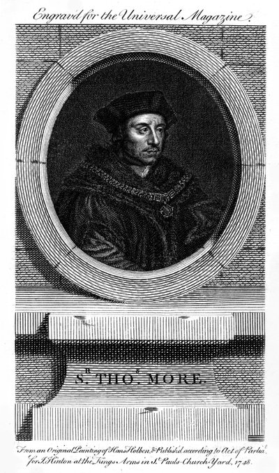 Sir Thomas More, avvocato, scrittore e politico cattolico inglese, 1748 da Unbekannt