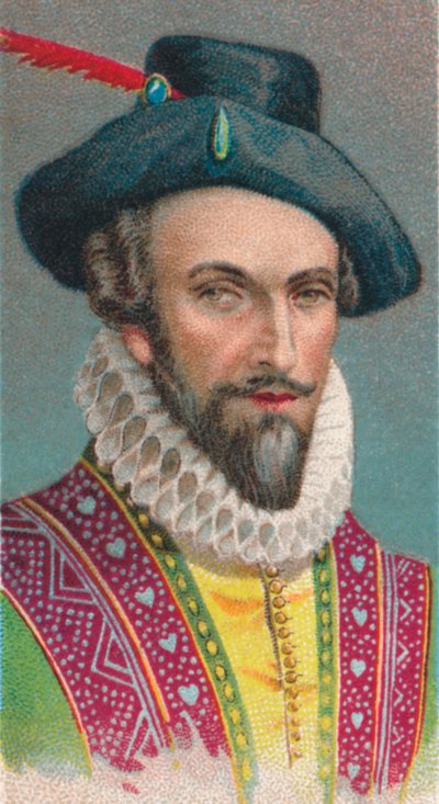 Sir Walter Raleigh, scrittore, poeta, cortigiano, avventuriero ed esploratore inglese, 1924 da Unbekannt