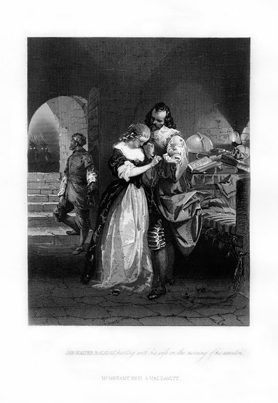 Sir Walter Raleigh che Saluta sua Moglie la Mattina della sua Esecuzione, 1618, 1872 da Unbekannt