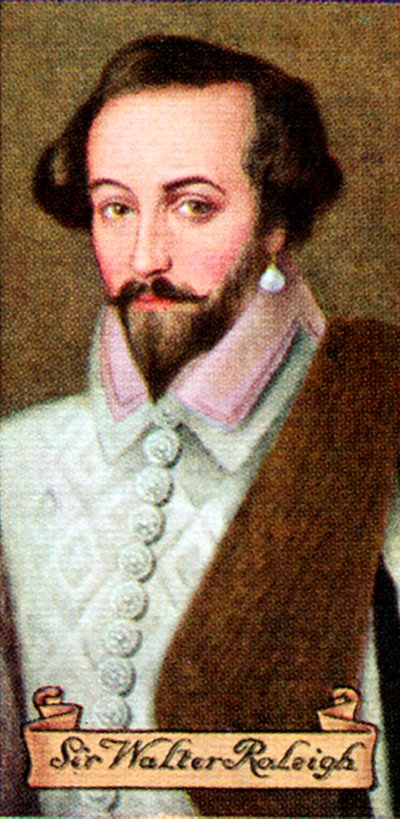 Sir Walter Raleigh, da una serie di carte da sigarette, 1935 da Unbekannt