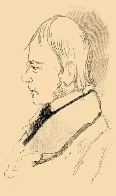 Sir Walter Scott - Copia di uno schizzo dal vivo, 1882 da Unbekannt