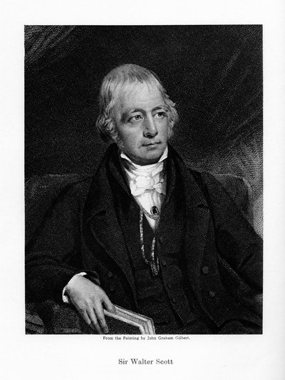 Sir Walter Scott, I baronetto, prolifico romanziere storico e poeta scozzese, XIX secolo da Unbekannt