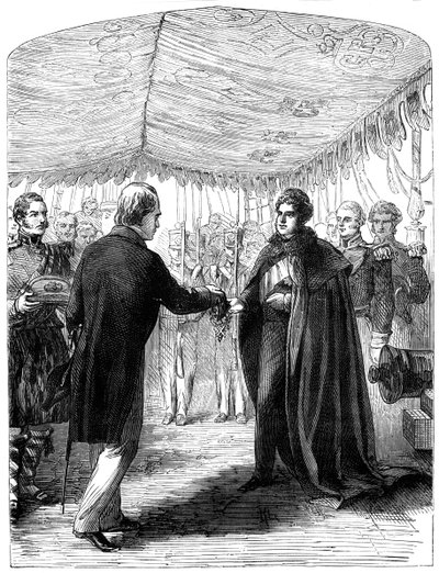 Sir Walter Scott presenta la Croce di Sant