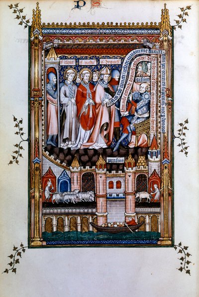 Sisinnius esorta San Dionigi a rinunciare alla sua fede, 1317 da Unbekannt
